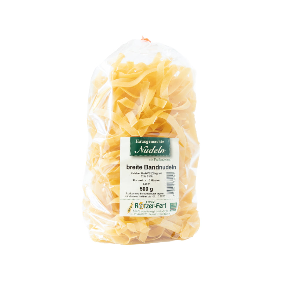 Breite Bandnudeln - Hausgemacht mit Freilandeiern