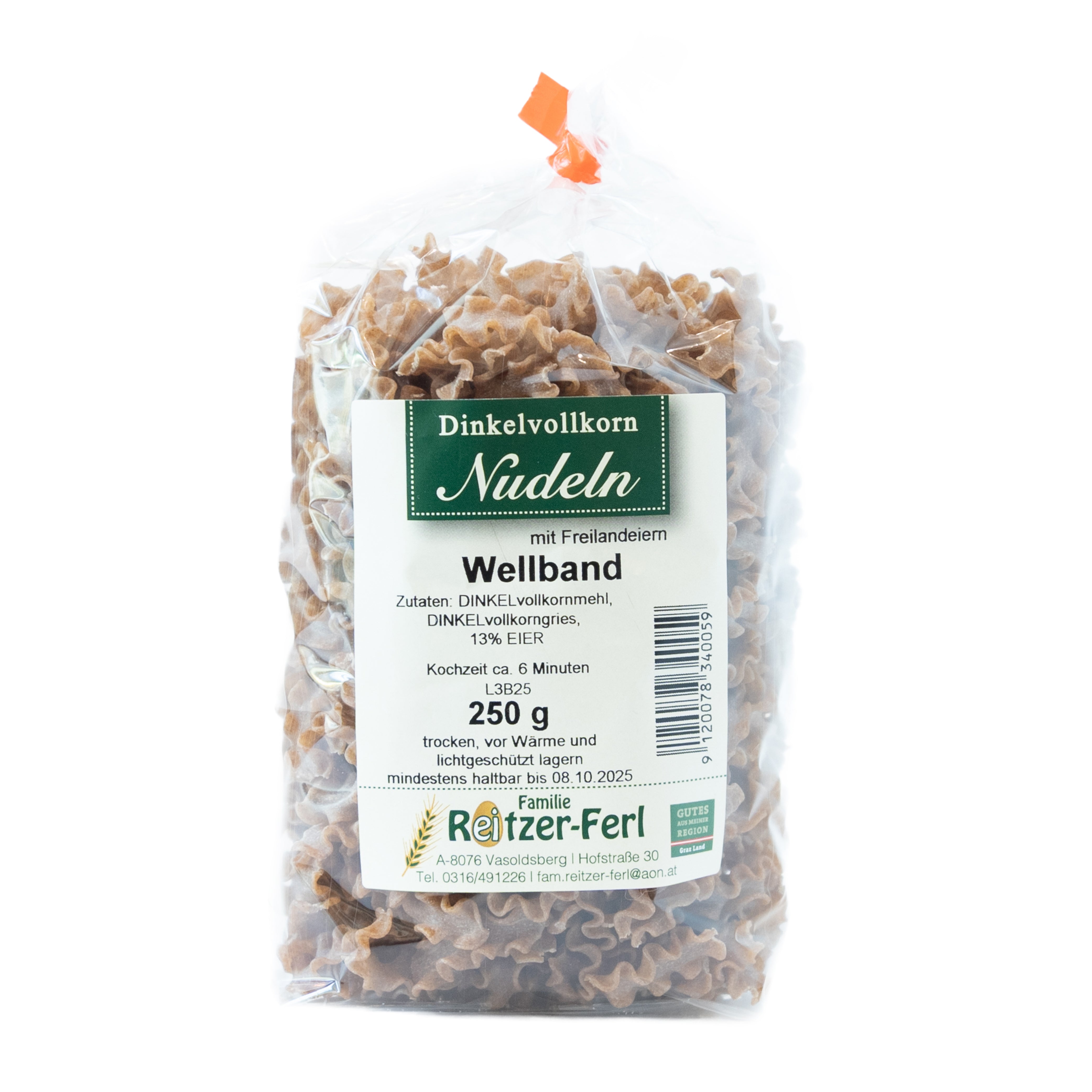 Dinkelvollkorn Wellband-Nudeln - Familie Reitzer-Ferl