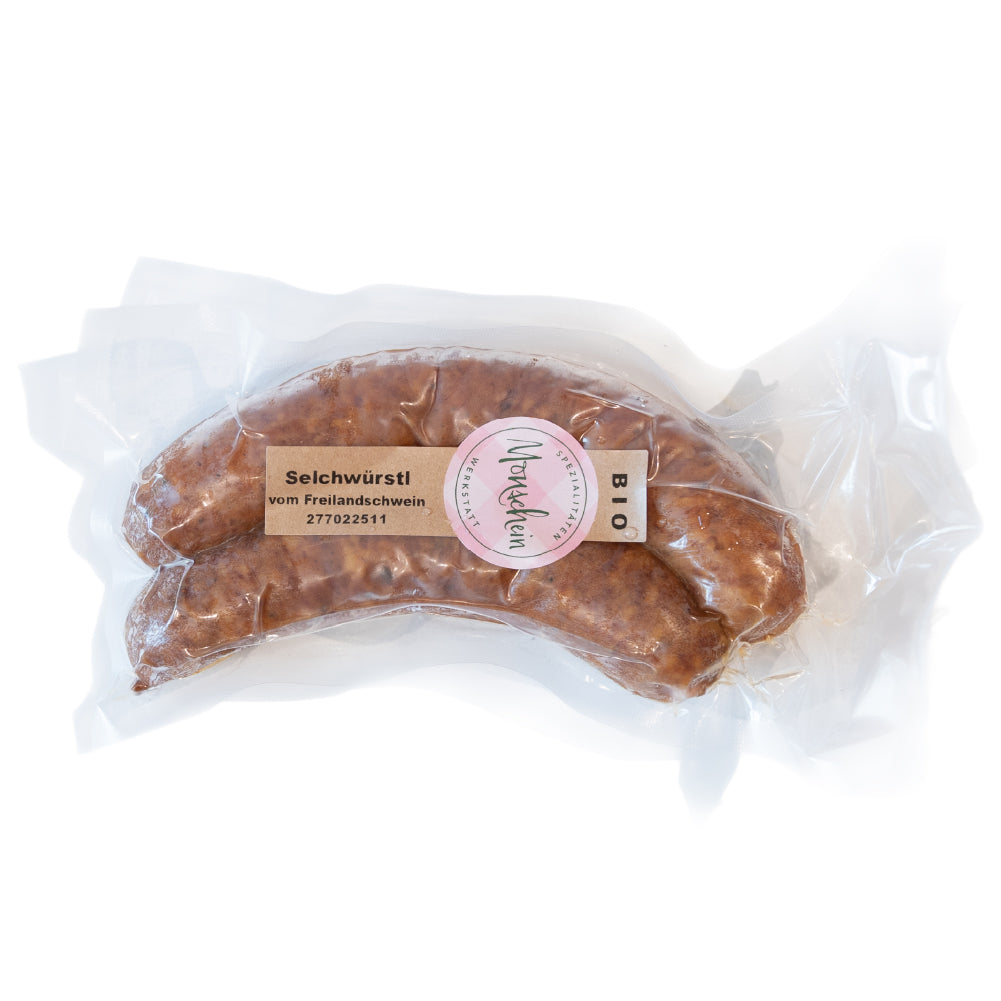 Bio Selchwürstel - Spezialitäten Werkstatt Monschein