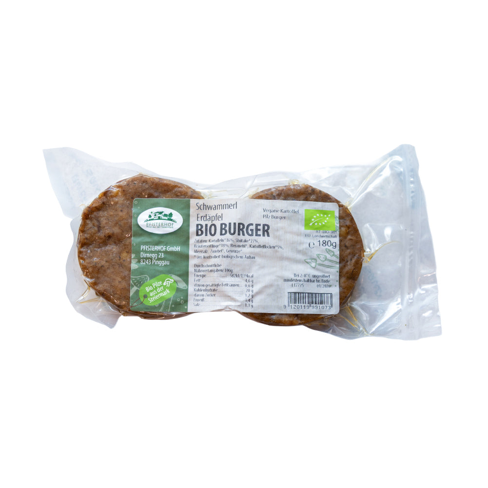 vegane Bio Burger - Schwammerl-Erdäpfel - Pfisterhof