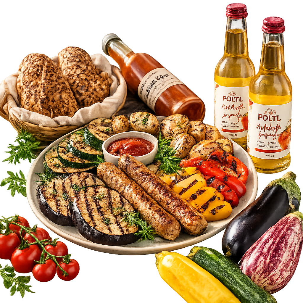 Grün & Würzig vom Grill - vegan, für 2–4 Personen