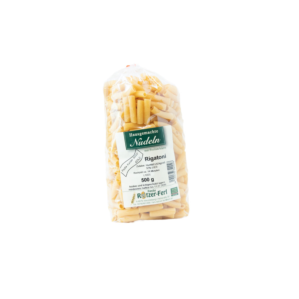 Rigatoni - Hausgemacht mit Freilandeiern 500 g