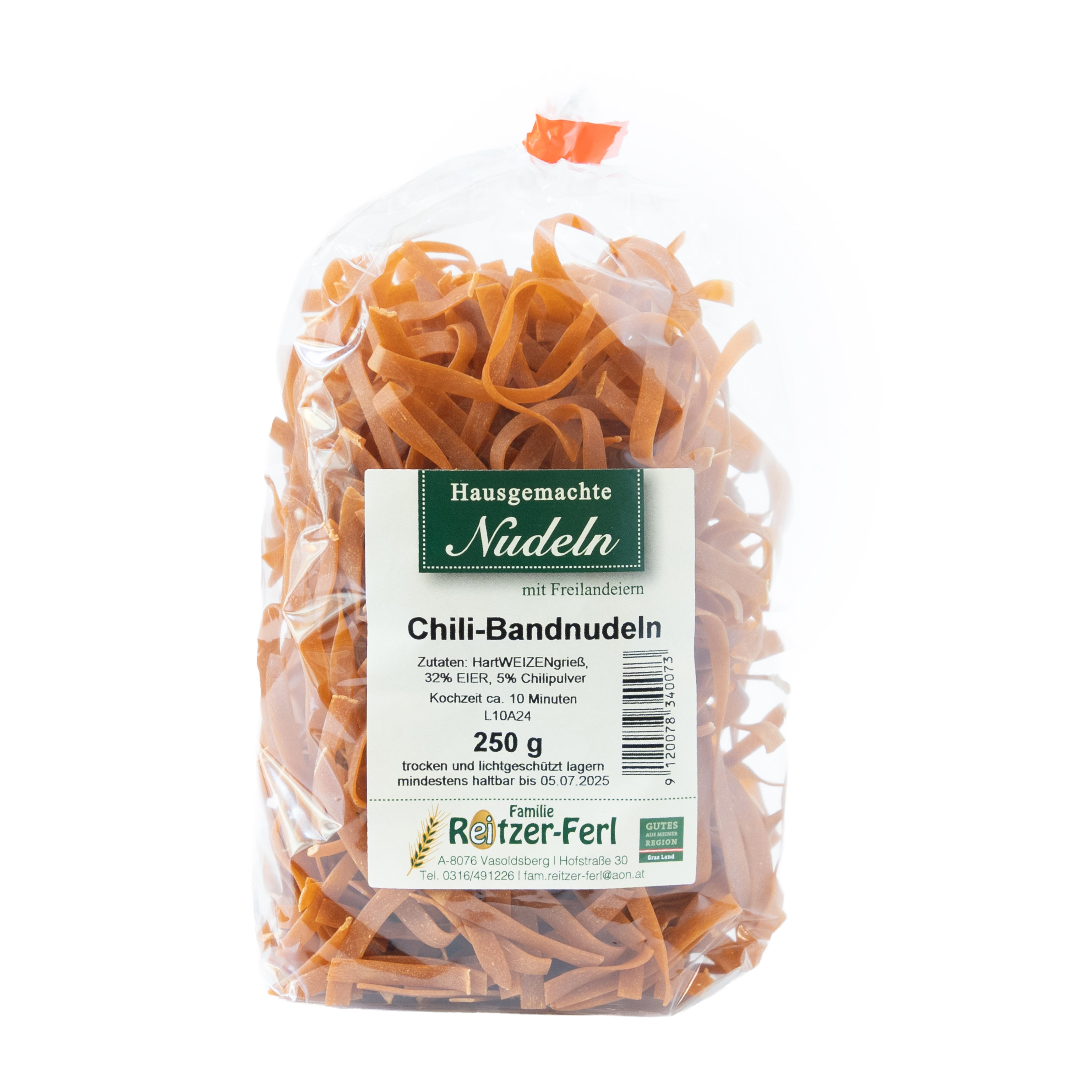 Chili-Bandnudeln - Familie Reitzer-Ferl