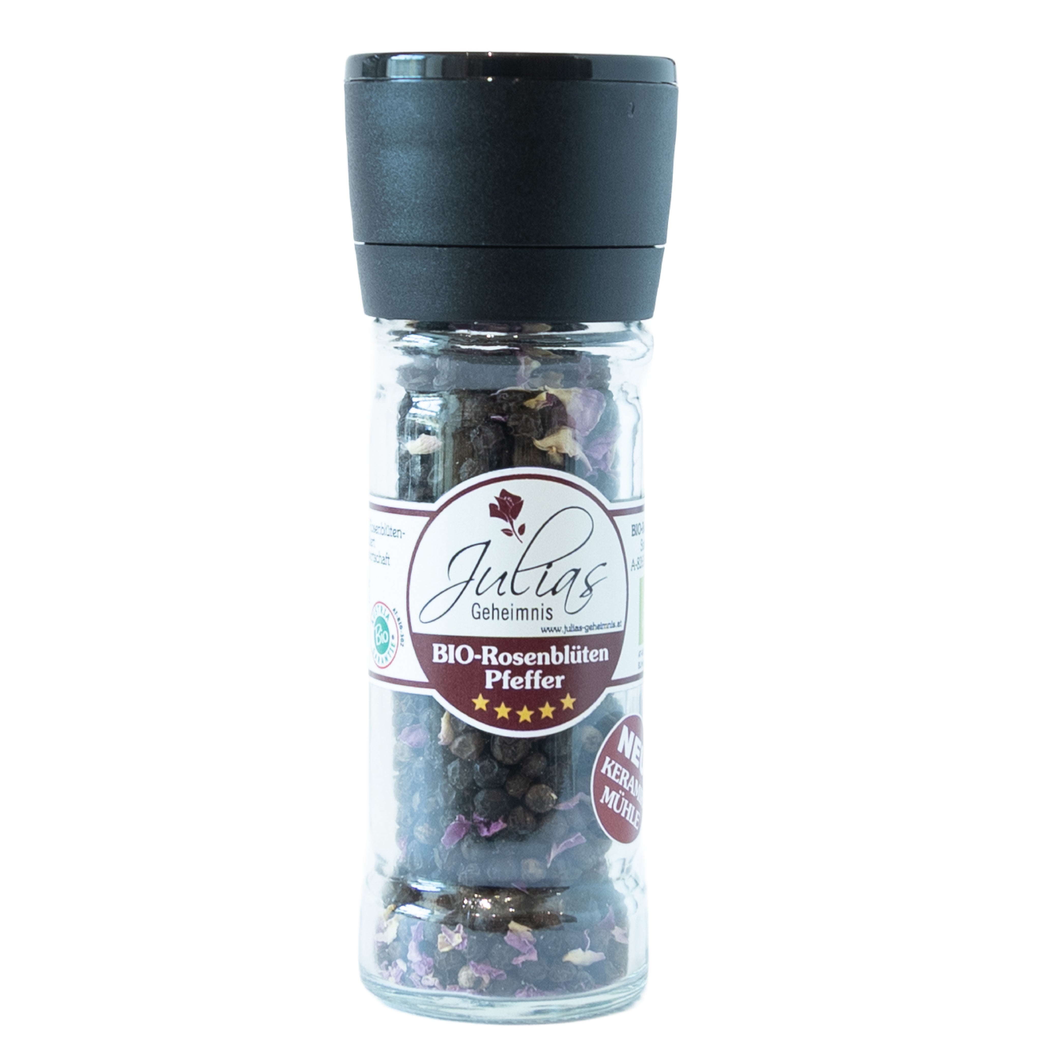 Bio-Rosenblütenpfeffer – Keramikmühle