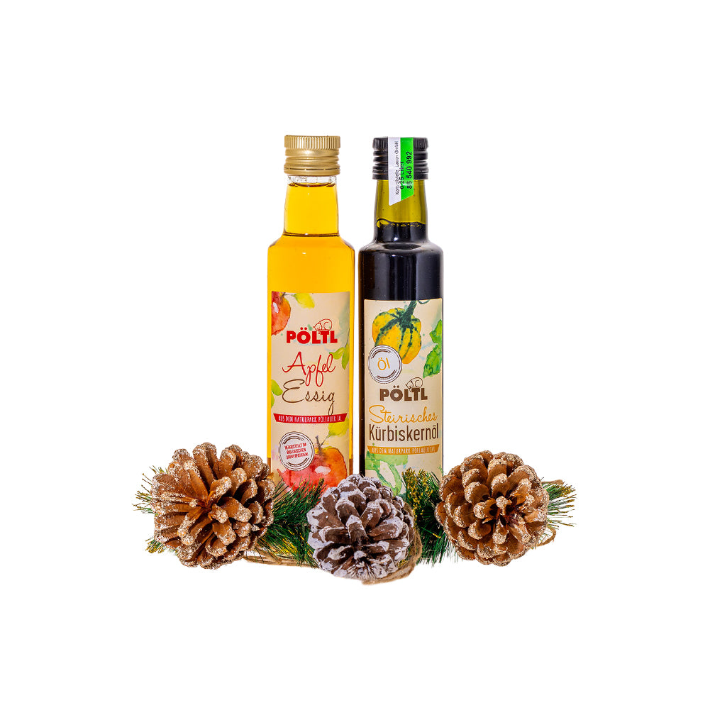 Geschenkpaket Apfelessig und Kürbiskernöl-Set
