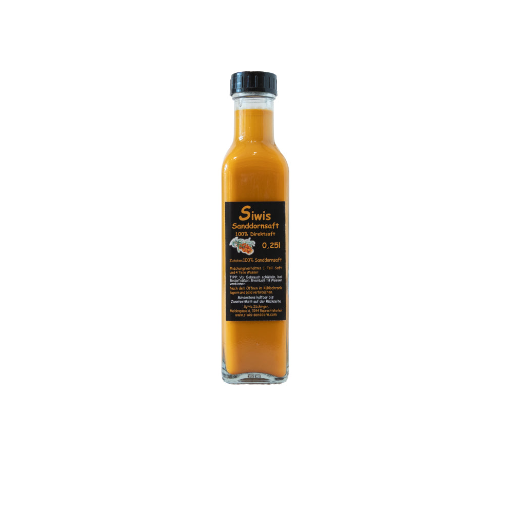 Sanddornsaft (100 % Direktsaft) 0,25 L